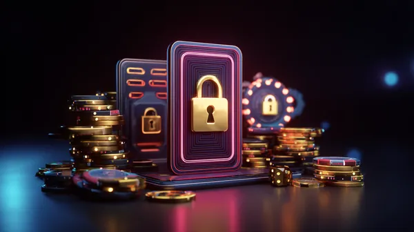 A person using their device against a moody casino-themed background, illustrating the smooth re-entry process at 5666BDTT.